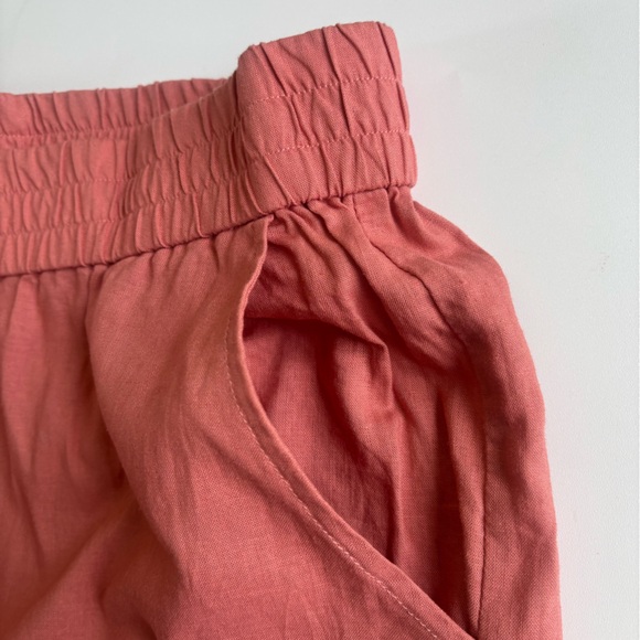 Andie Linen Pants salmon pink Wide leg - size S tall - Picture 7 of 9